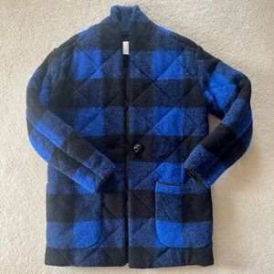 Wilfred Free Blue Buffalo check coat